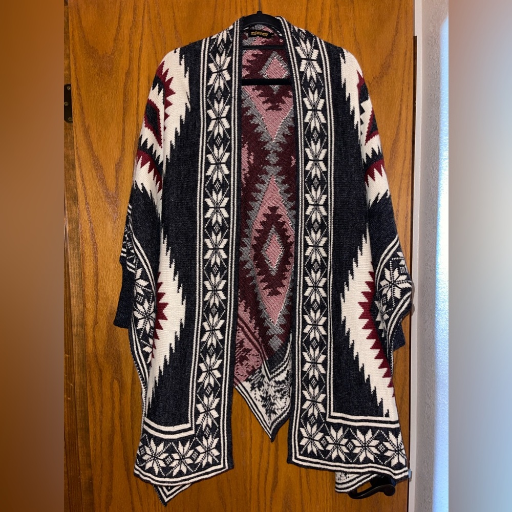 Western red and black Cardigan